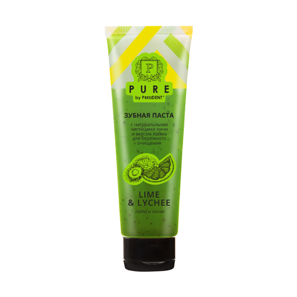 Зубная паста PURE by PRESIDENT  Лайм и личи 100 г